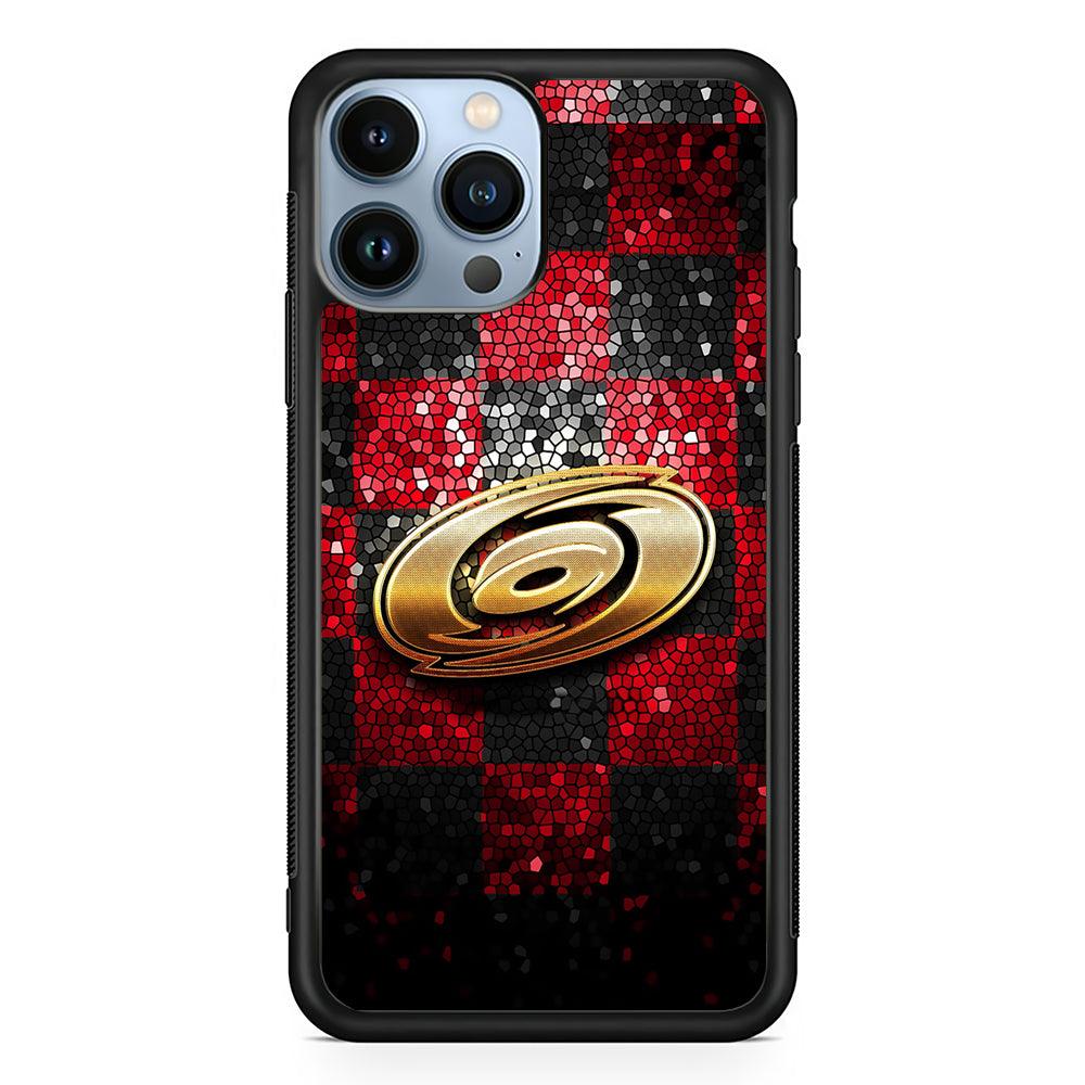 Carolina Hurricanes Glitter 2D Rubber Phone Case-Black-Oxvistore