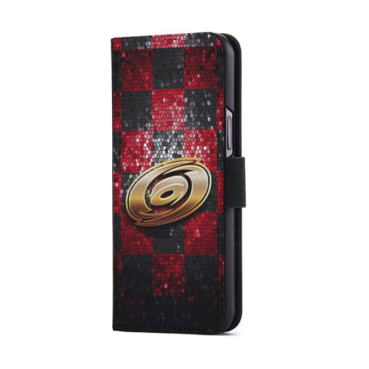 Carolina Hurricanes Glitter Flip Wallet Phone Case-Oxvistore