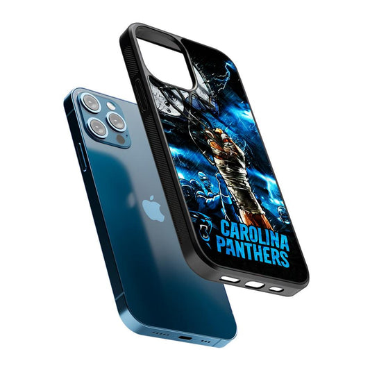 Carolina Panthers Art 2D Rubber Phone Case-Oxvistore