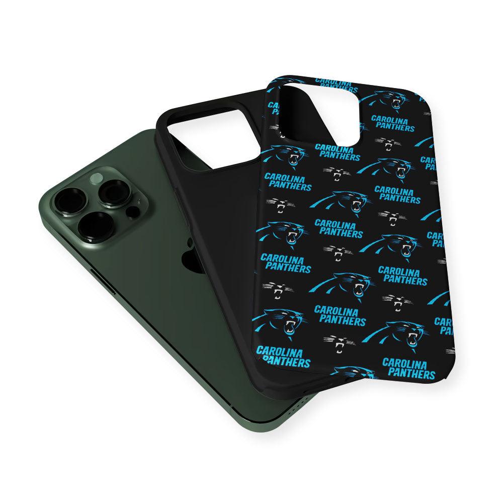 Carolina Panthers Logo Pattern 2 in 1 Tough Phone Case-Oxvistore