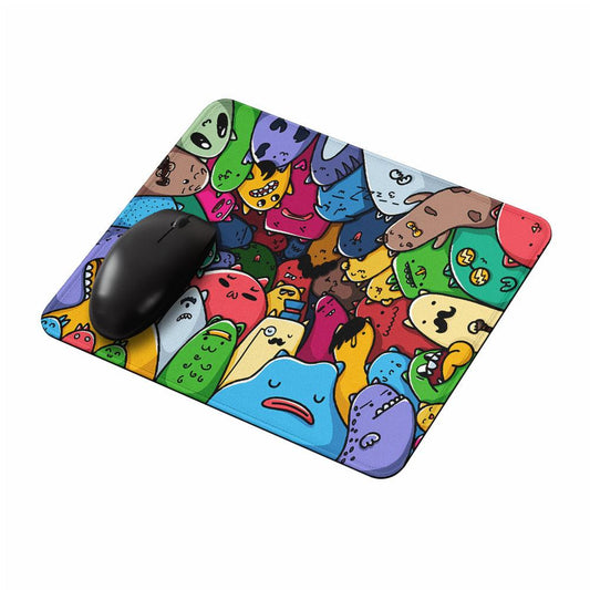 Cartoon Doodle Monster Gather Mouse Pads-Oxvistore