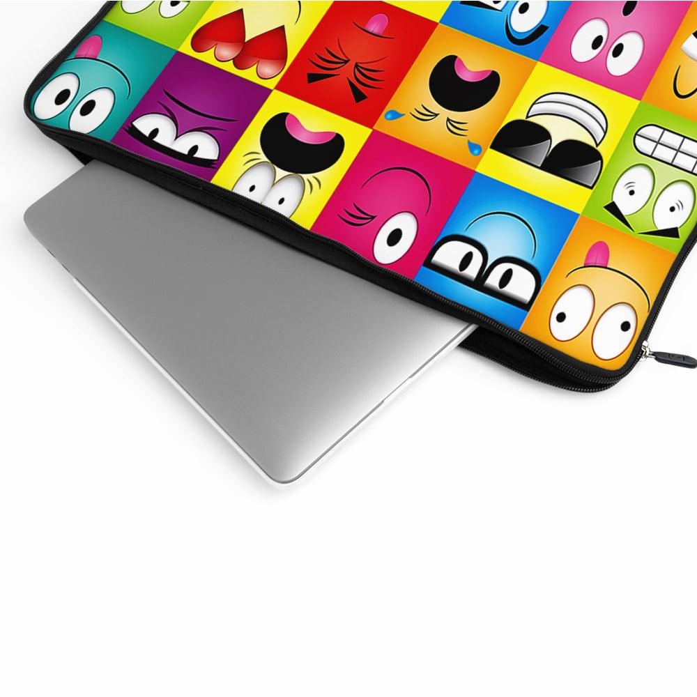 Cartoon Facial Expressions Laptop Sleeve Protective Cover-Oxvistore