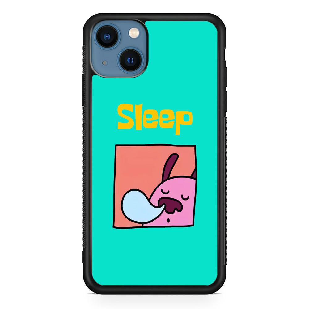 Cartoon Frame 'Sleep' iPhone 14 Plus Case-Rubber Black (2D Case)-Oxvistore