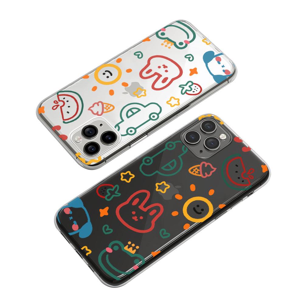 Cartoon Pets Liveliness Clear Soft Case-Oxvistore