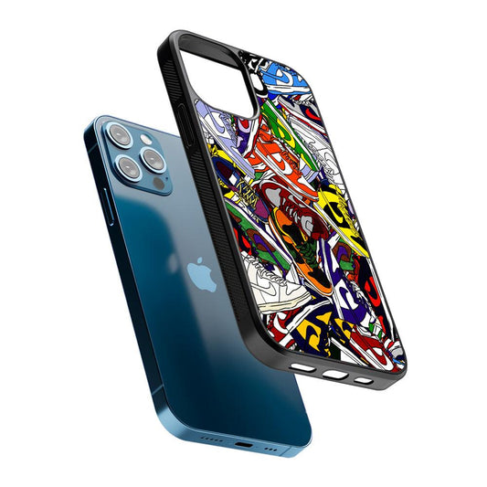 Cartoon Sneaker Nike 2D Rubber Phone Case-Oxvistore