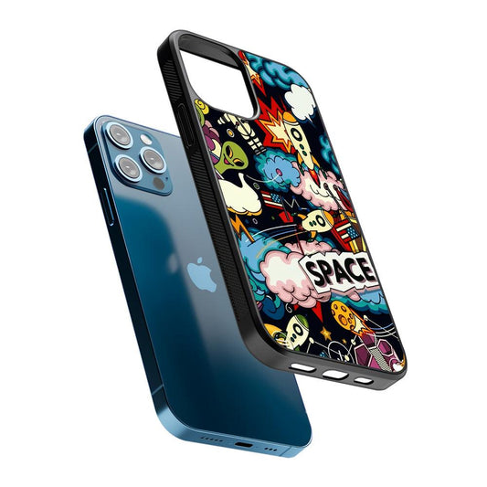 Cartoon Space Rockets 2D Rubber Phone Case-Oxvistore