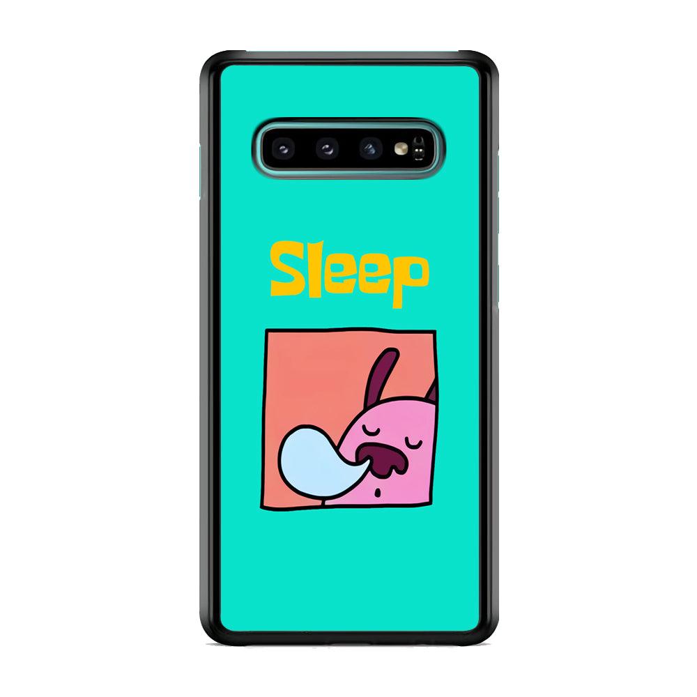 Cartoon Frame 'Sleep' Samsung Galaxy S10 Case-Rubber Black (2D Case)-Oxvistore