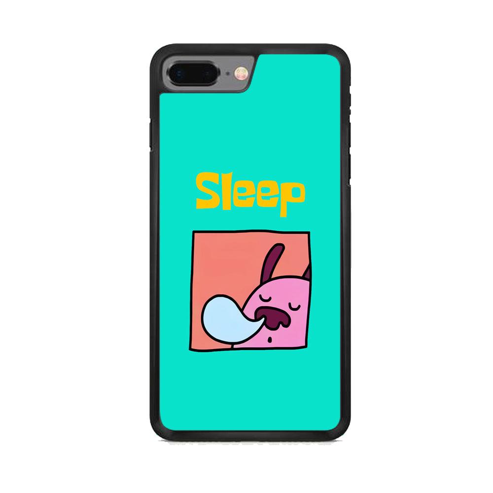 Cartoon Frame 'Sleep' iPhone 8 Plus Case-Rubber White (2D Case)-Oxvistore