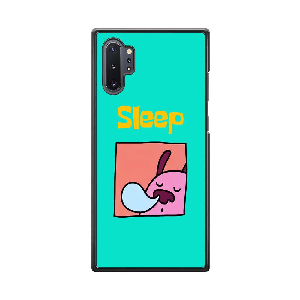 Cartoon Frame 'Sleep' Samsung Galaxy Note 10 Plus Case-Rubber Black (2D Case)-Oxvistore