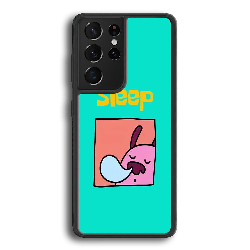 Cartoon Frame 'Sleep' Samsung Galaxy S23 Ultra Case-Rubber Black (2D Case)-Oxvistore