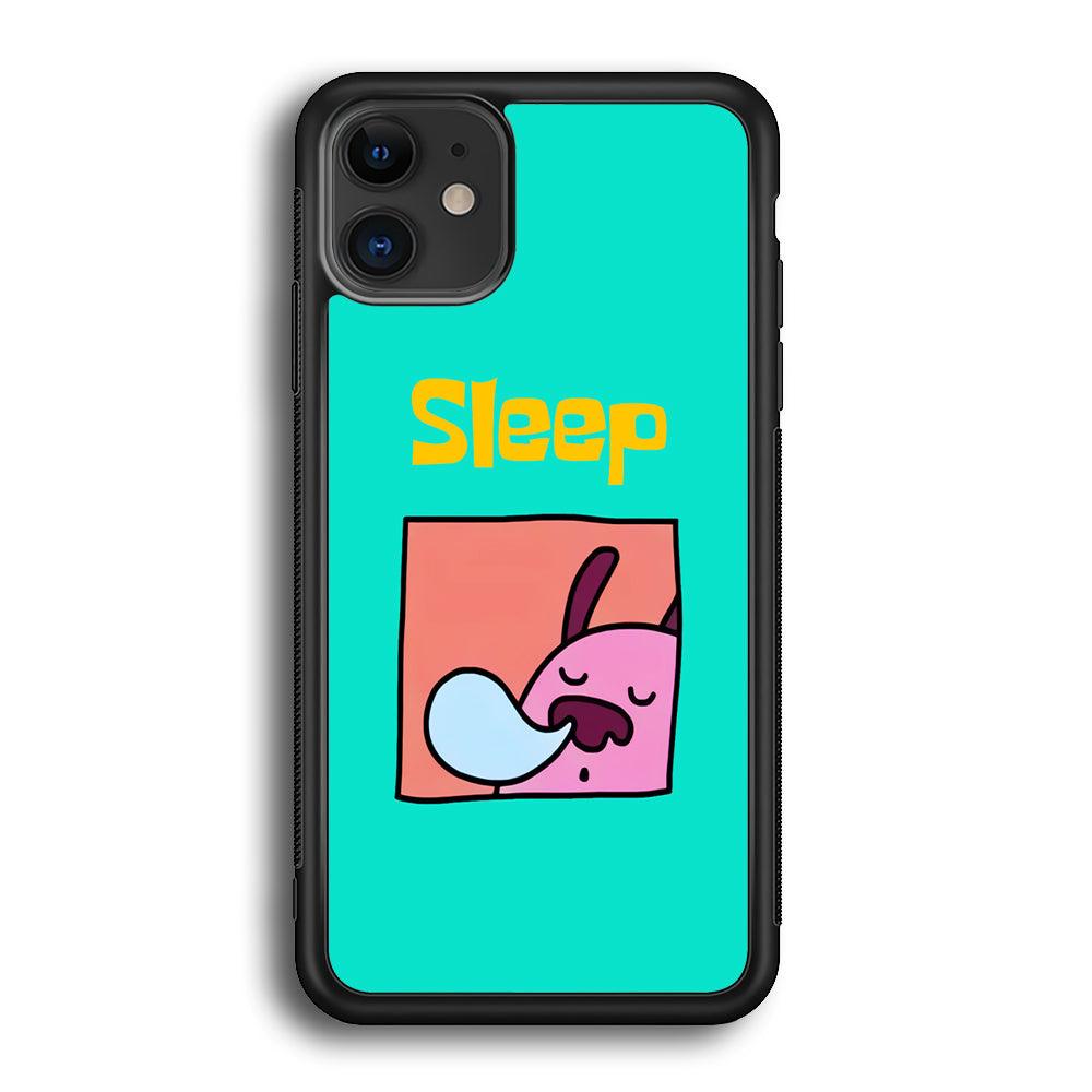 Cartoon Frame 'Sleep' iPhone 12 Case-Rubber Black (2D Case)-Oxvistore
