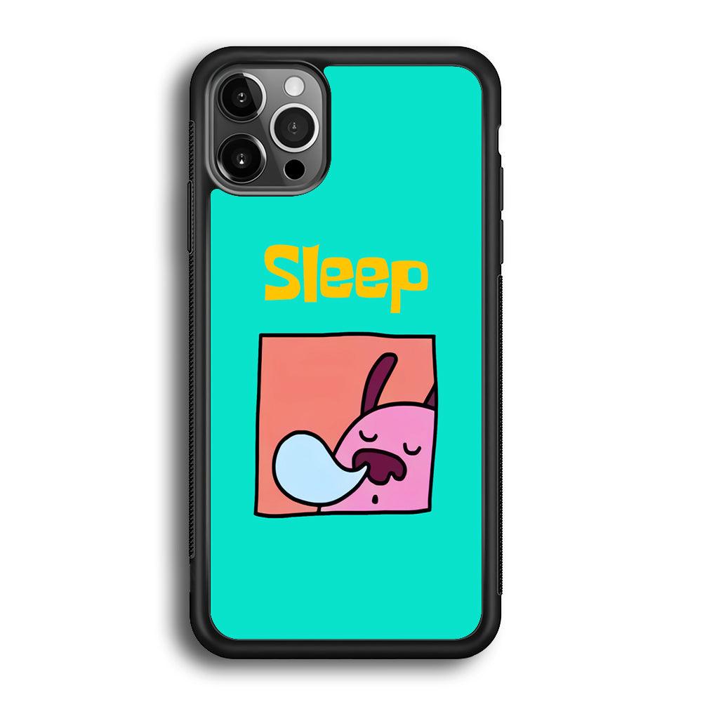 Cartoon Frame 'Sleep' iPhone 12 Pro Case-Rubber Black (2D Case)-Oxvistore