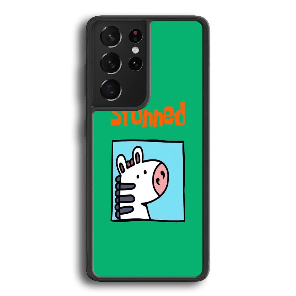 Cartoon Frame 'Stunned' Samsung Galaxy S22 Ultra Case-Rubber Black (2D Case)-Oxvistore