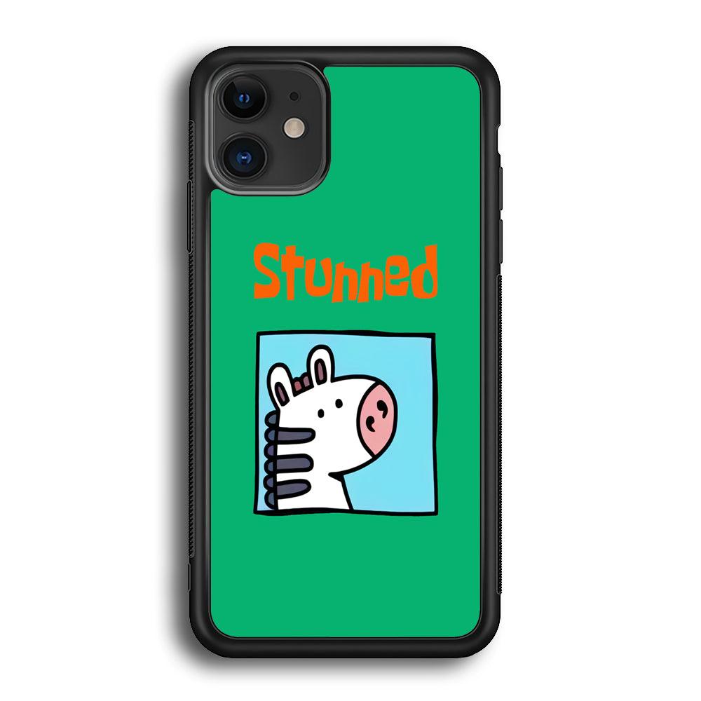 Cartoon Frame 'Stunned' iPhone 12 Case-Rubber Black (2D Case)-Oxvistore