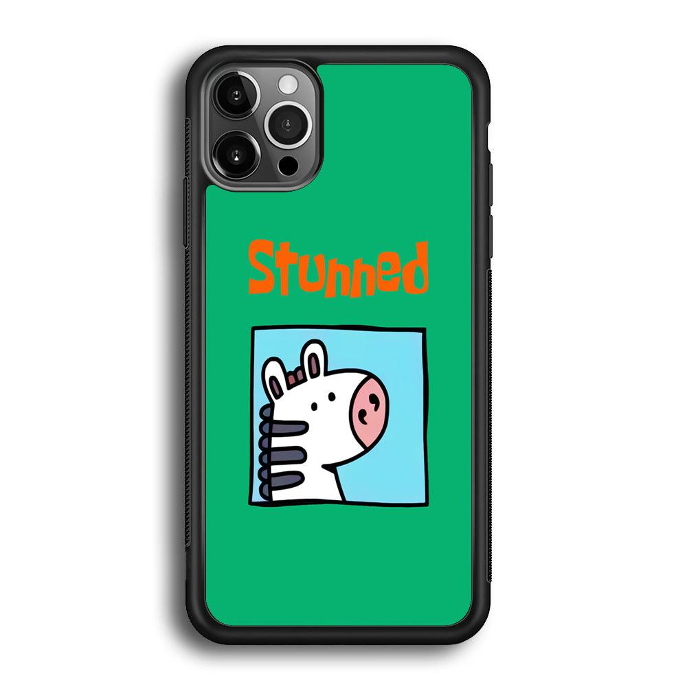 Cartoon Frame 'Stunned' iPhone 12 Pro Case-Rubber Black (2D Case)-Oxvistore