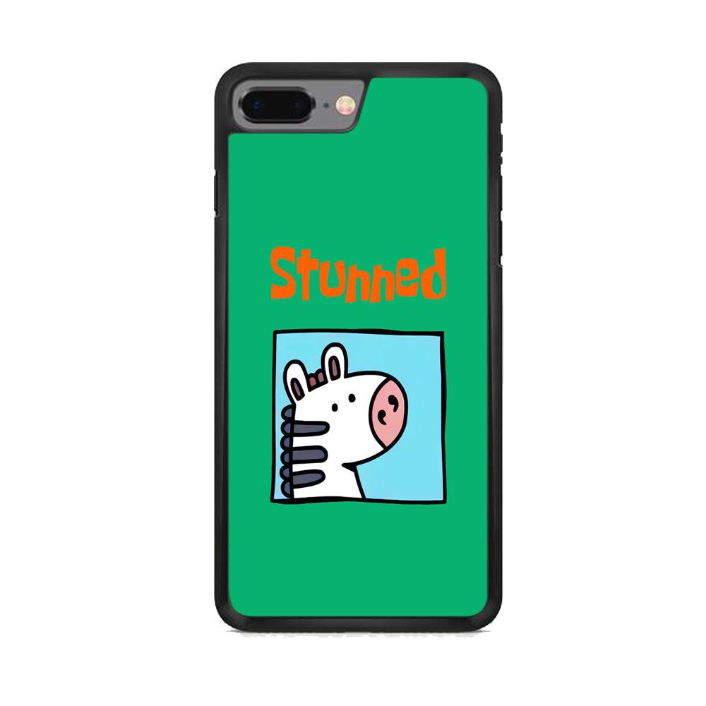 Cartoon Frame 'Stunned' iPhone 7 Plus Case-Rubber Black (2D Case)-Oxvistore