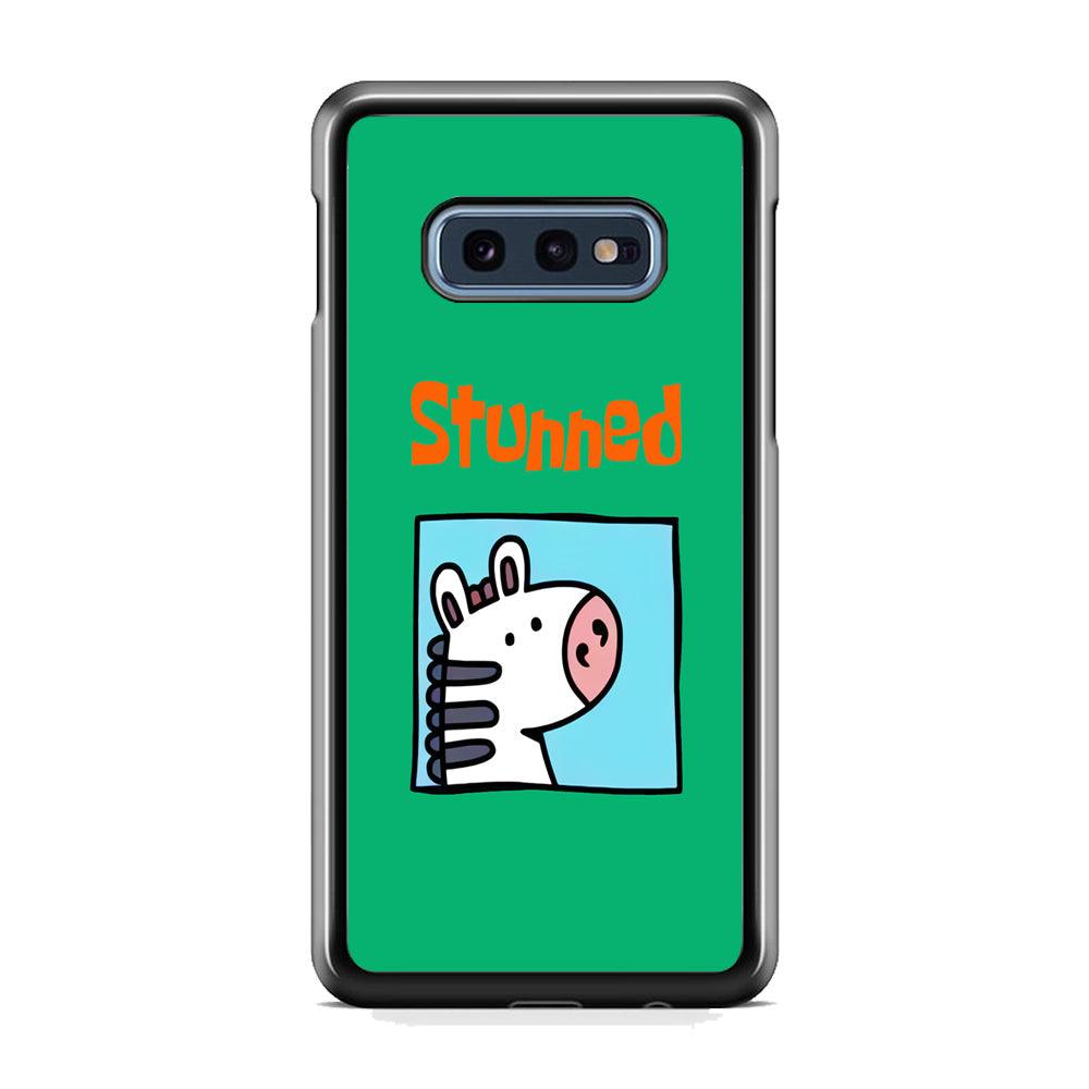 Cartoon Frame 'Stunned' Samsung Galaxy S10E Case-Rubber Black (2D Case)-Oxvistore