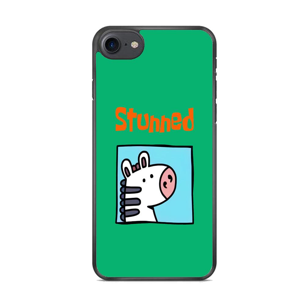 Cartoon Frame 'Stunned' iPhone 8 Case-Rubber Black (2D Case)-Oxvistore