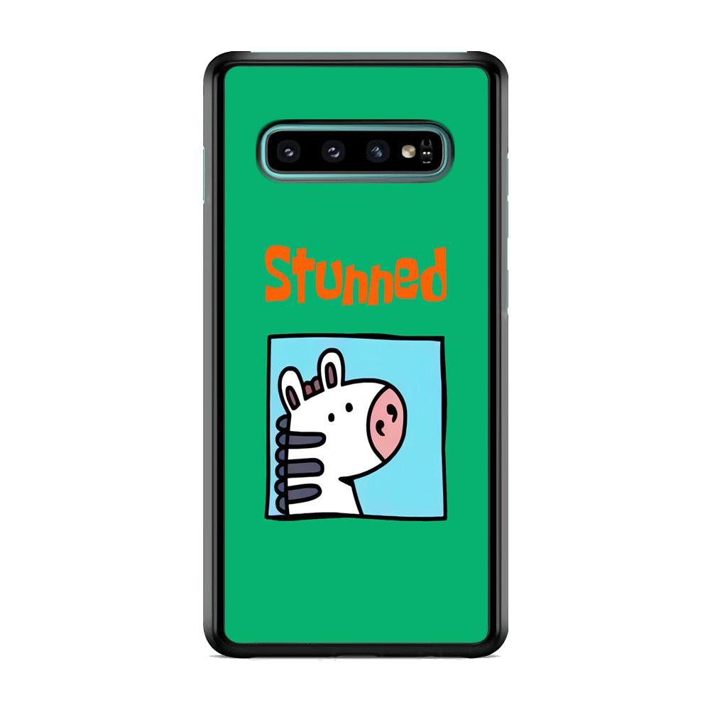 Cartoon Frame 'Stunned' Samsung Galaxy S10 Case-Rubber Black (2D Case)-Oxvistore