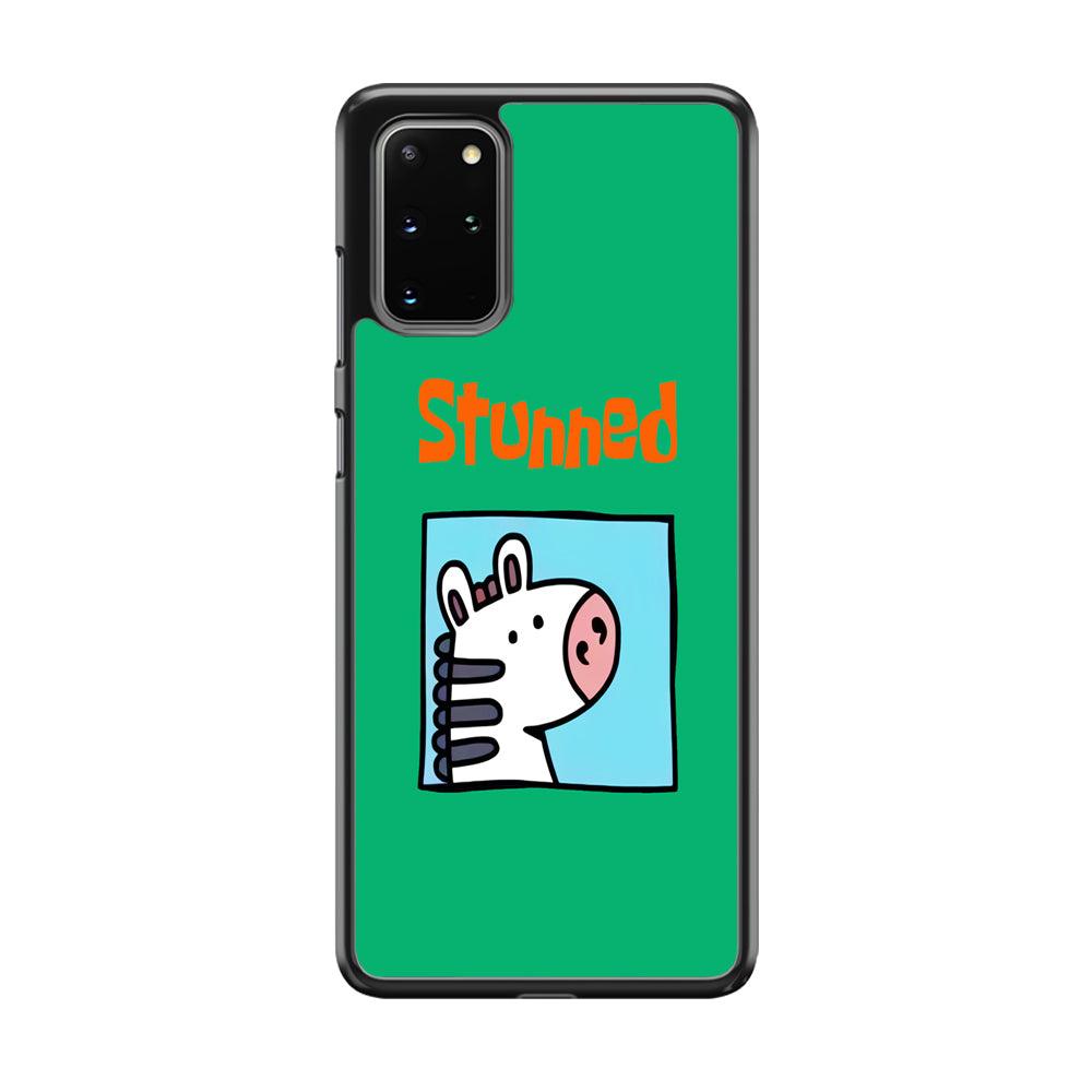 Cartoon Frame 'Stunned' Samsung Galaxy S20 Plus Case-Rubber White (2D Case)-Oxvistore