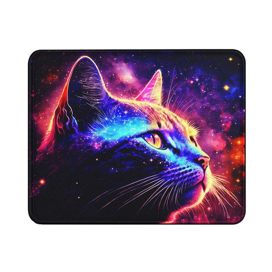 Cat Colorful Digital Art Galaxy Mouse Pads | Custom Mouse Pad with Non-Slip Rubber Base