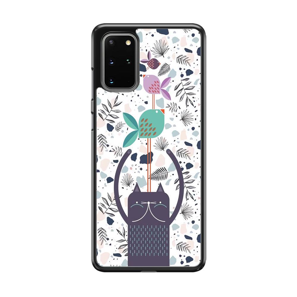 Cat Fish Ahead Samsung Galaxy S20 Plus Case-Rubber Black (2D Case)-Oxvistore
