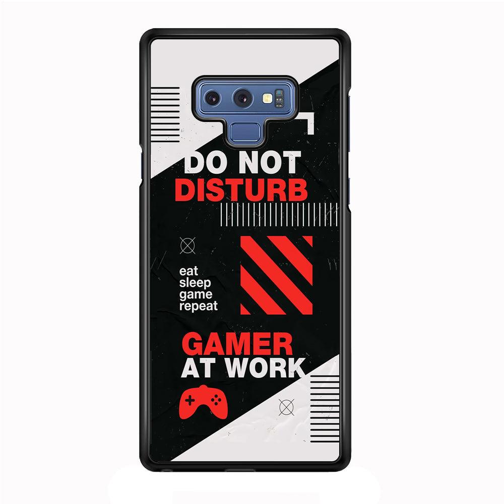Caution and Do Not Disturb Samsung Galaxy Note 9 Case-Rubber Black (2D Case)-Oxvistore