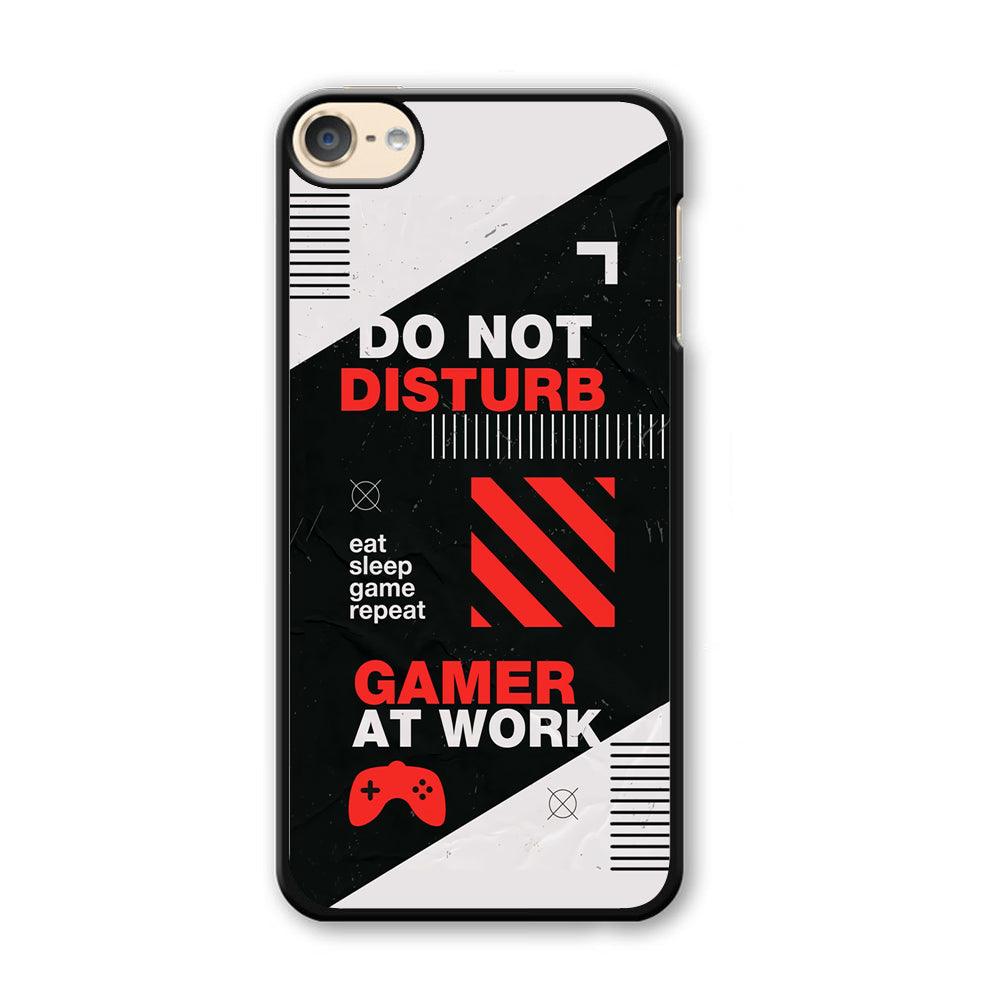Caution and Do Not Disturb iPod Touch 6 Case-Plastic White (2D Case)-Oxvistore