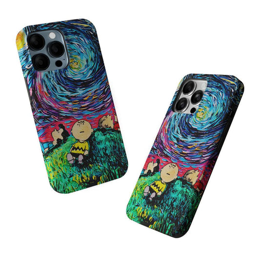 Charlie Friends Starry Night 2 in 1 Tough Phone Case-Oxvistore