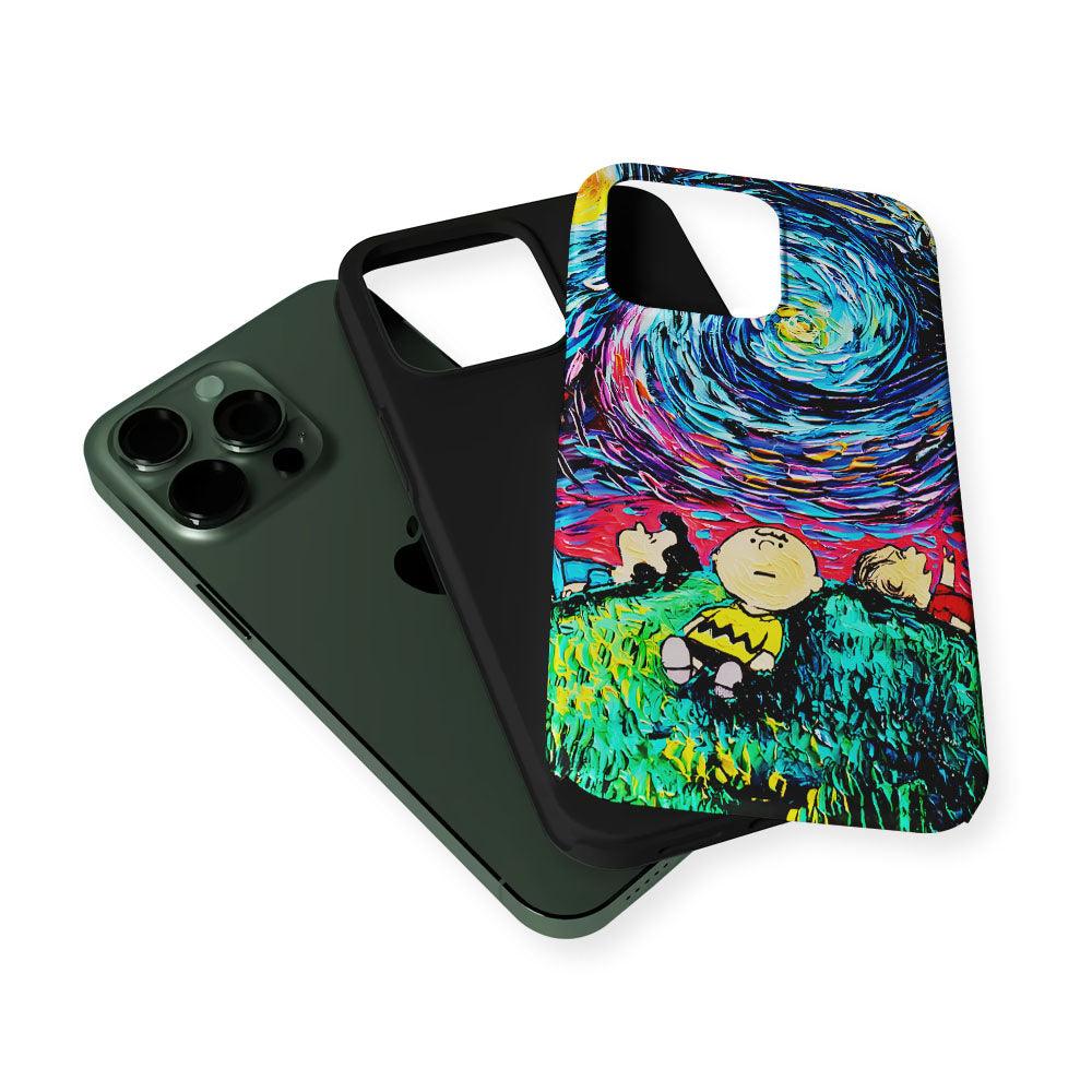 Charlie Friends Starry Night 2 in 1 Tough Phone Case-Oxvistore