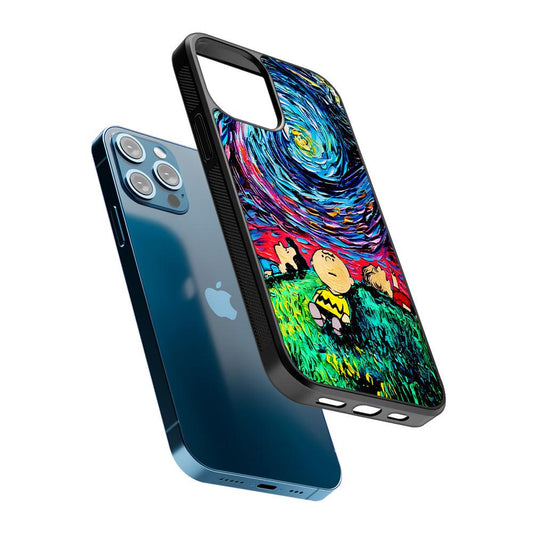 Charlie Friends Starry Night 2D Rubber Phone Case-Oxvistore