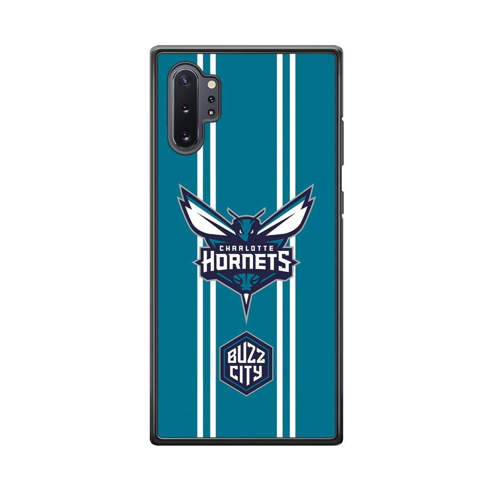 Charlotte Hornets Buzz City Pride Samsung Galaxy Note 10 Plus Case-Rubber Black (2D Case)-Oxvistore