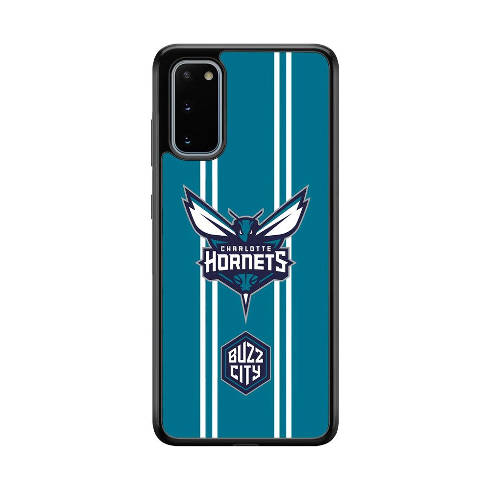 Charlotte Hornets Buzz City Pride Samsung Galaxy S20 Case-Rubber Black (2D Case)-Oxvistore
