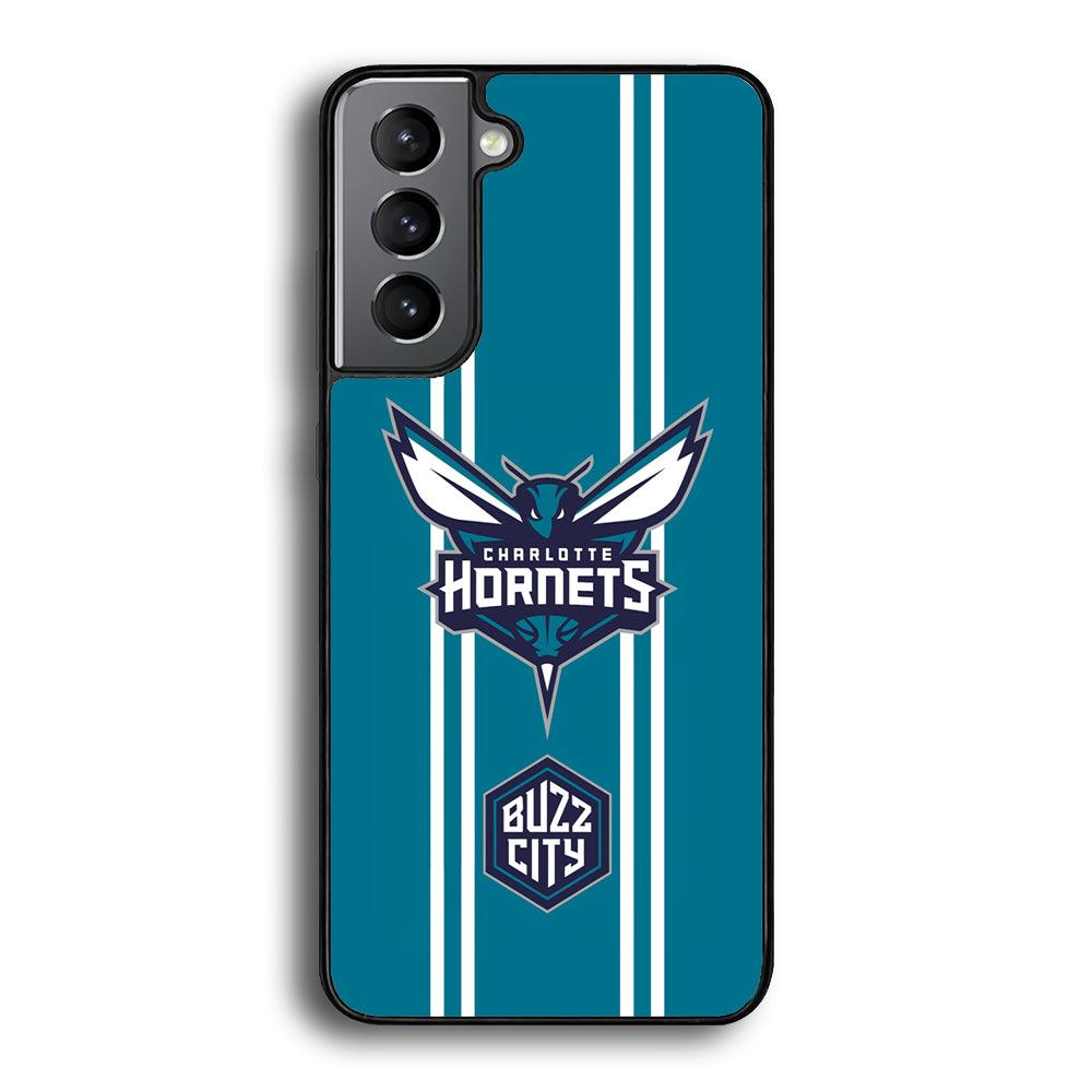 Charlotte Hornets Buzz City Pride Samsung Galaxy S21 Plus Case-Rubber Black (2D Case)-Oxvistore