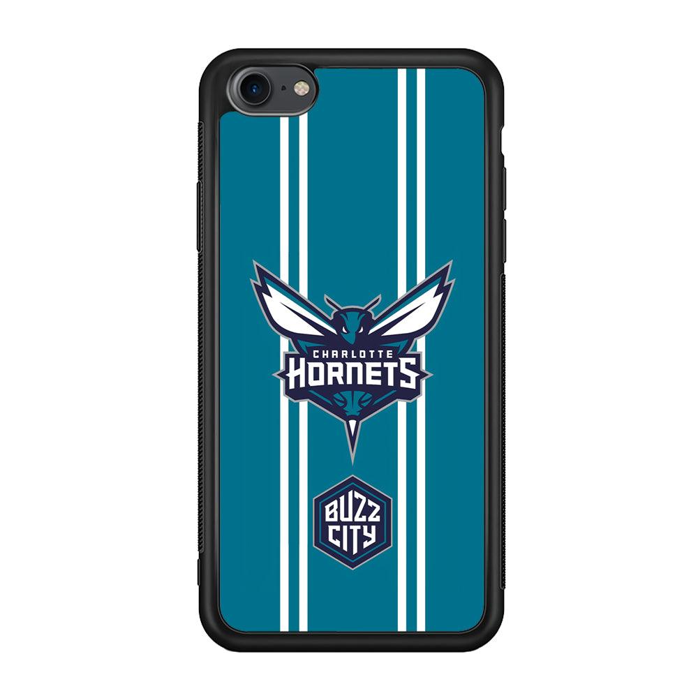 Charlotte Hornets Buzz City Pride iPhone 8 Case-Rubber Black (2D Case)-Oxvistore