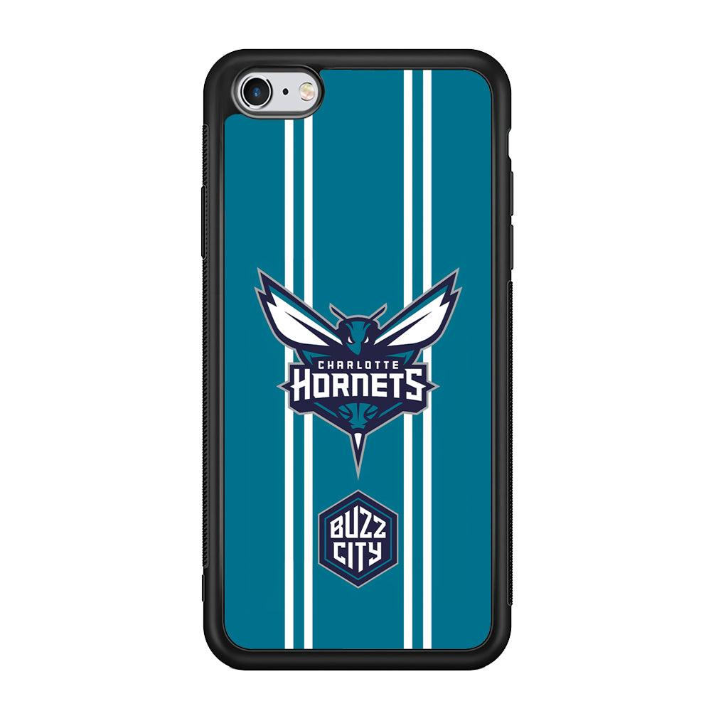 Charlotte Hornets Buzz City Pride iPhone 6 Plus | 6s Plus Case-Rubber Black (2D Case)-Oxvistore