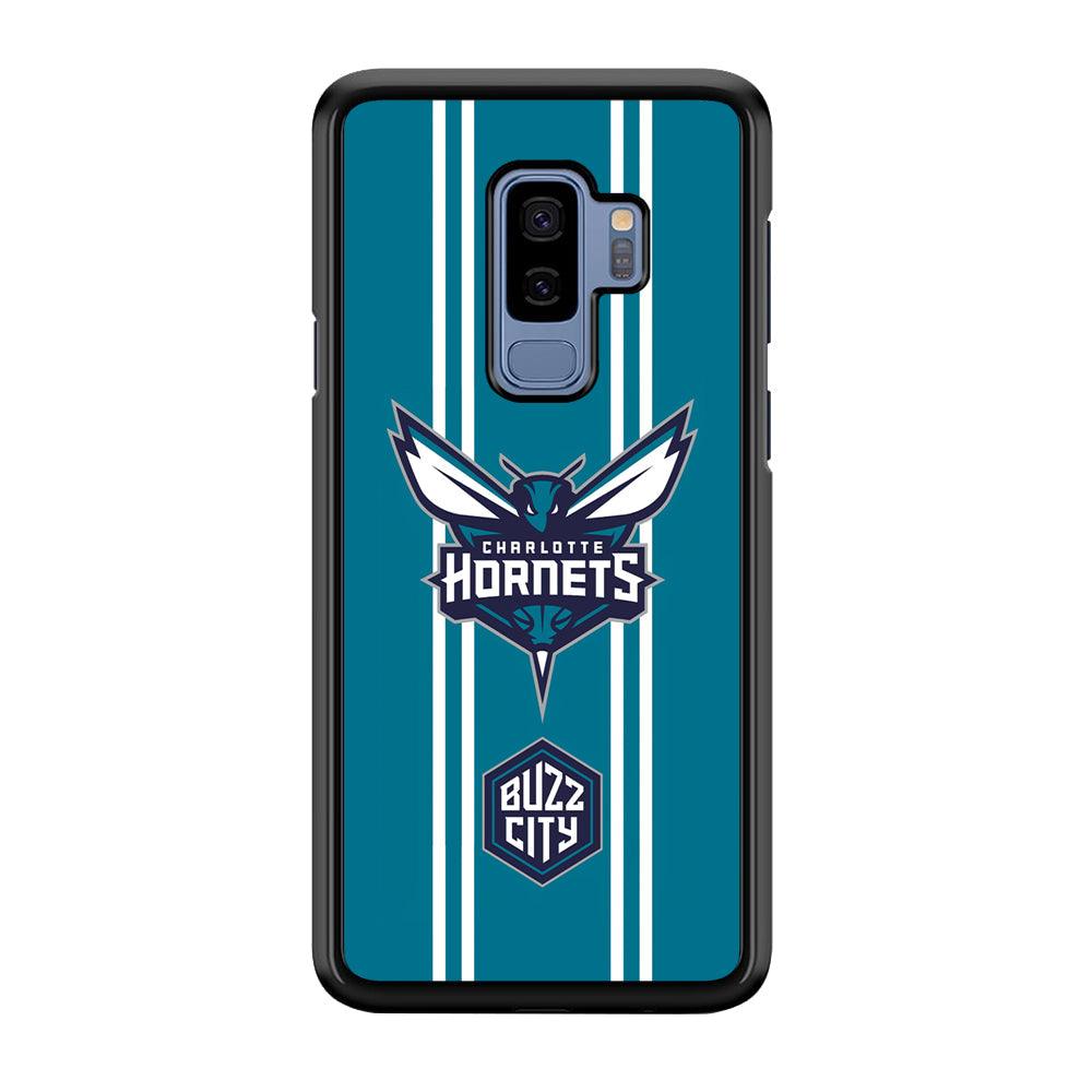 Charlotte Hornets Buzz City Pride Samsung Galaxy S9 Plus Case-Rubber Black (2D Case)-Oxvistore