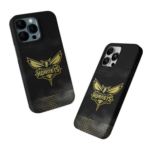 Charlotte Hornets Gold 2 in 1 Tough Phone Case-Oxvistore