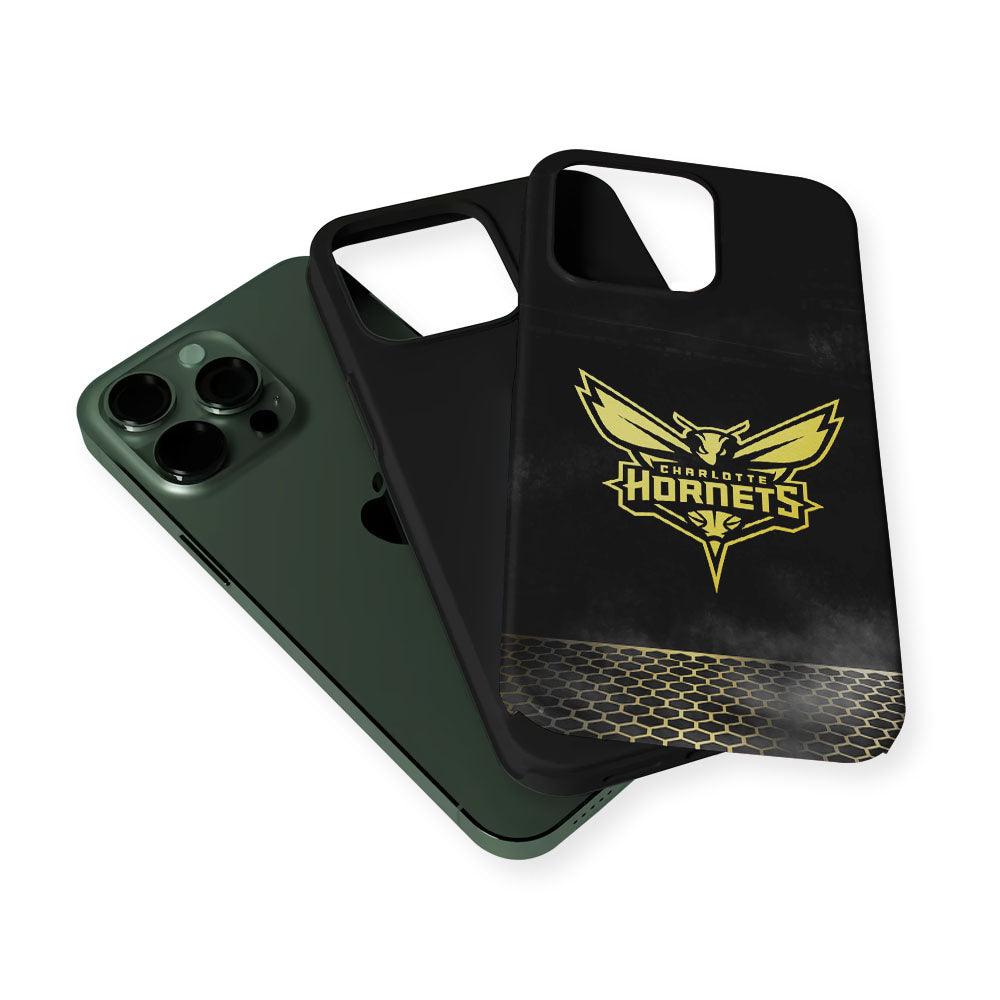 Charlotte Hornets Gold 2 in 1 Tough Phone Case-Oxvistore