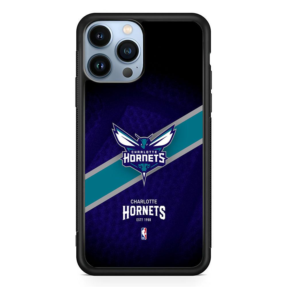 Charlotte Hornets Logo 2D Rubber Phone Case-Black-Oxvistore