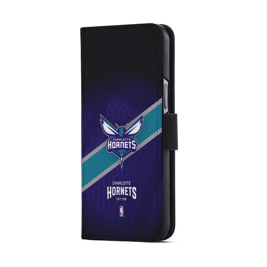 Charlotte Hornets Logo Flip Wallet Phone Case-Oxvistore