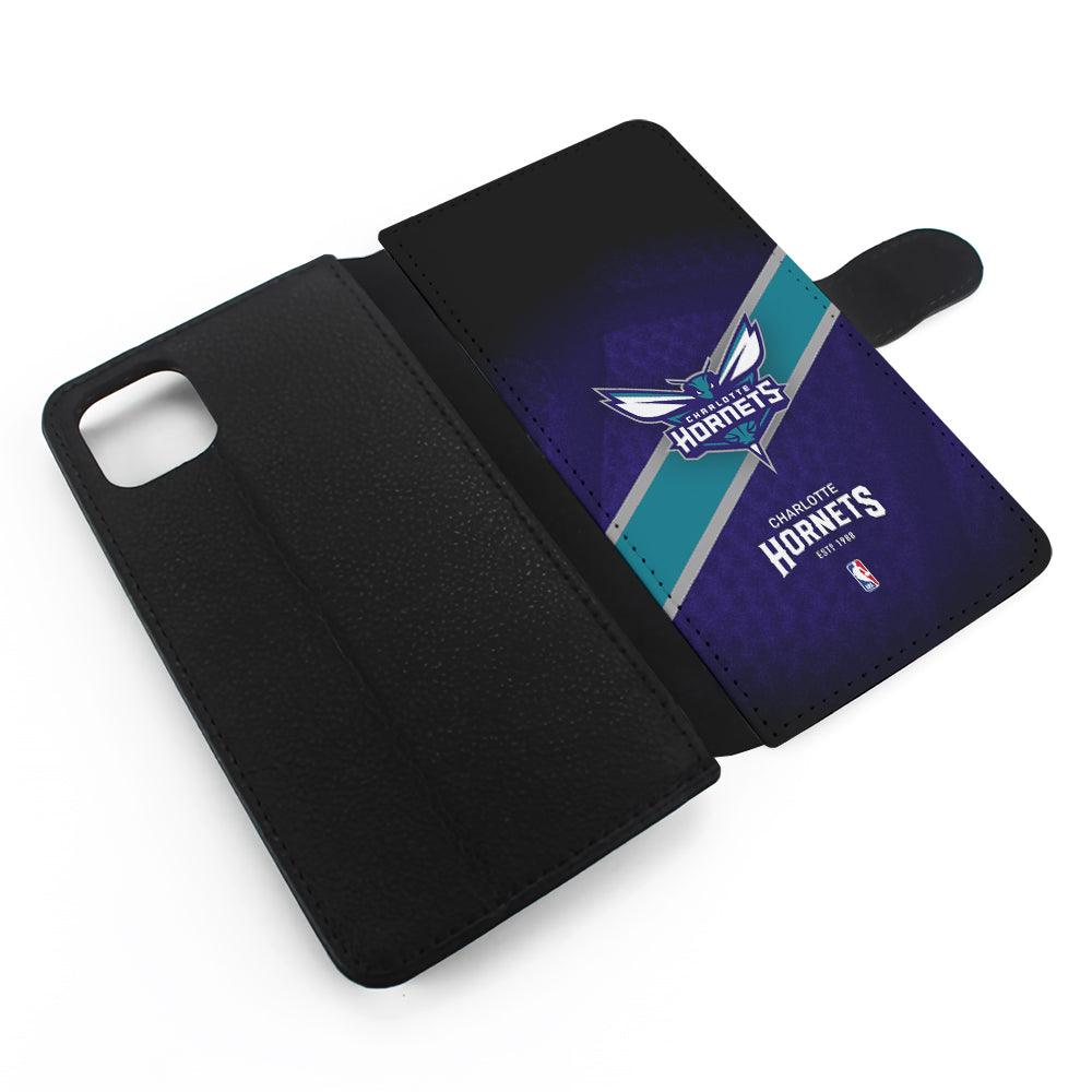 Charlotte Hornets Logo Flip Wallet Phone Case-Oxvistore