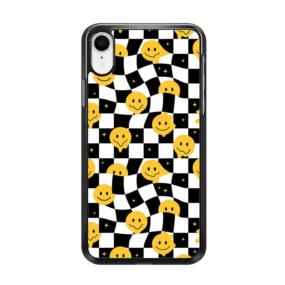 Checkmate with Smiley Pawn iPhone XR Case-Rubber Black (2D Case)-Oxvistore