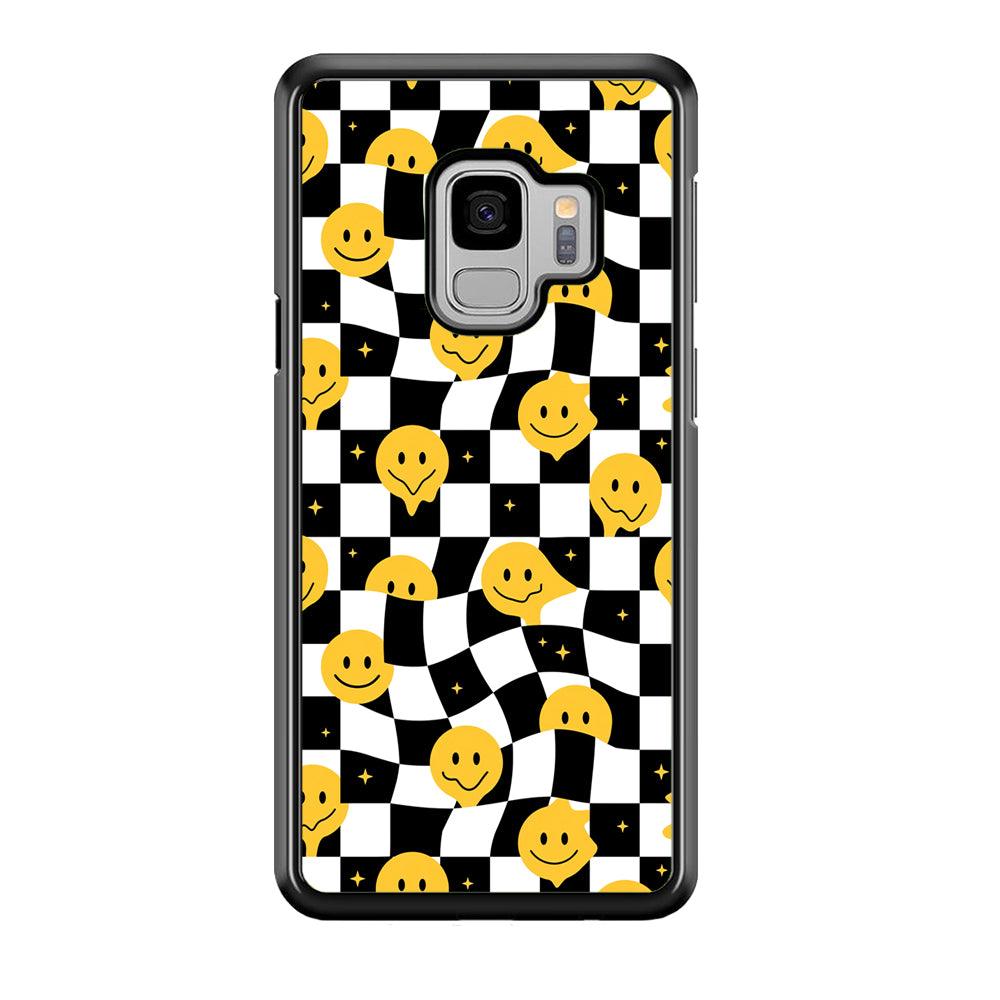 Checkmate with Smiley Pawn Samsung Galaxy S9 Case-Rubber Black (2D Case)-Oxvistore