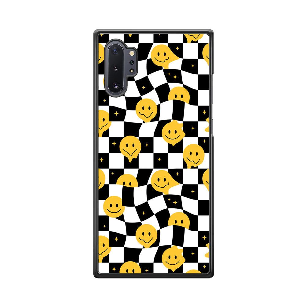 Checkmate with Smiley Pawn Samsung Galaxy Note 10 Plus Case-Rubber White (2D Case)-Oxvistore