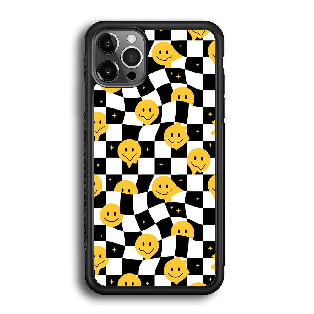 Checkmate with Smiley Pawn iPhone 12 Pro Case-Rubber White (2D Case)-Oxvistore