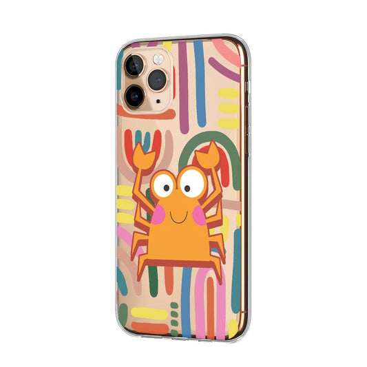 Cheerful Crab in a Sea of Colors Clear Soft Case-Oxvistore