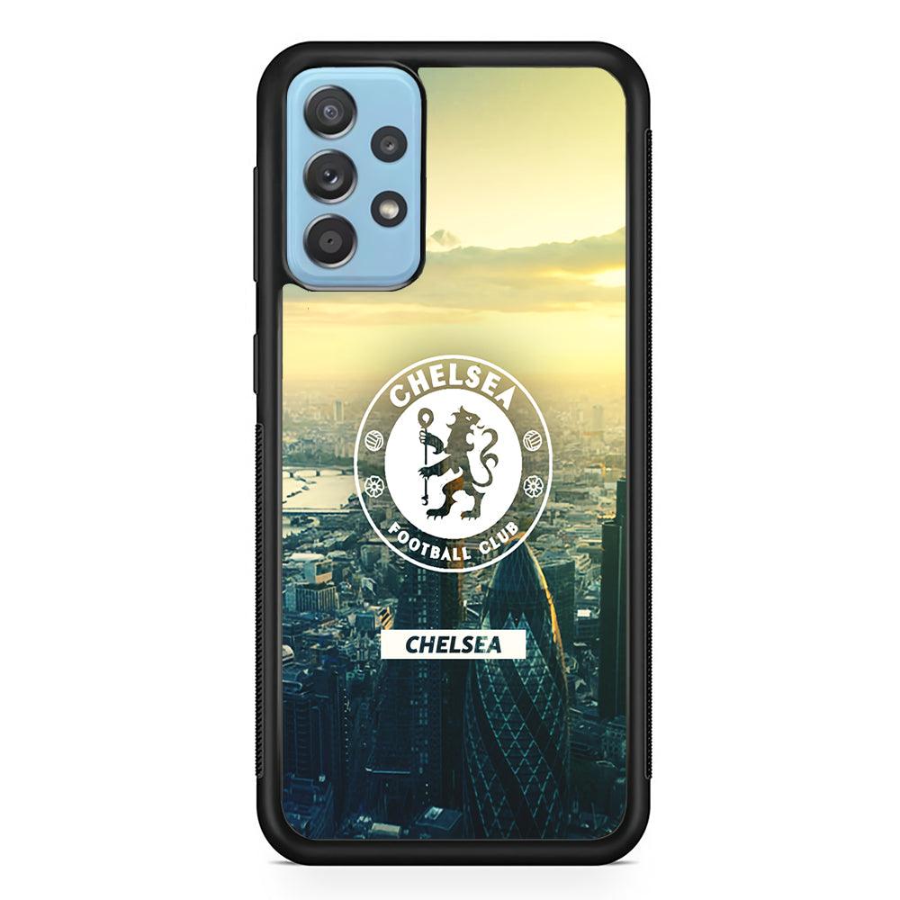 Chelsea Landscape of London Samsung Galaxy A52 Case-Rubber Black (2D Case)-Oxvistore