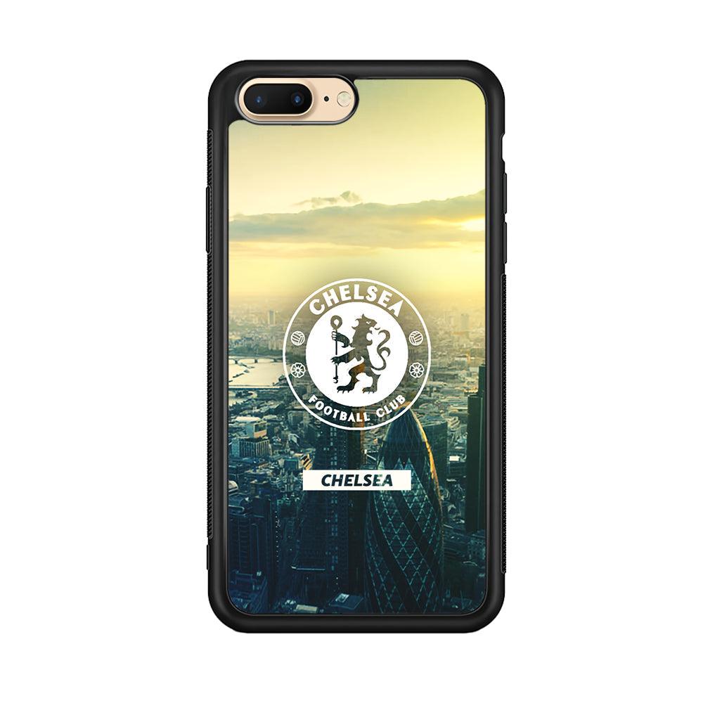 Chelsea Landscape of London iPhone 7 Plus Case-Rubber Black (2D Case)-Oxvistore