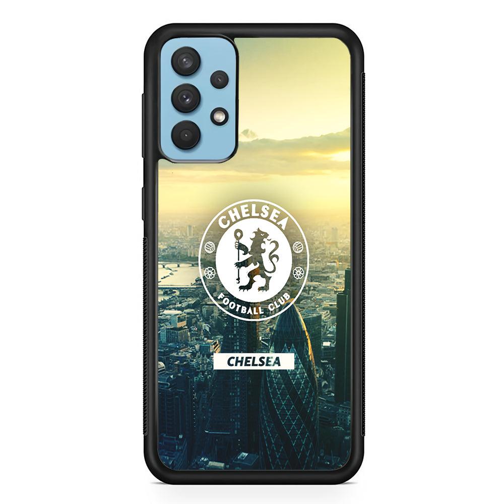 Chelsea Landscape of London Samsung Galaxy A32 Case-Rubber Black (2D Case)-Oxvistore